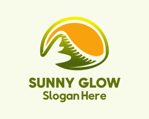 Countryside Mountain Sunset  logo design