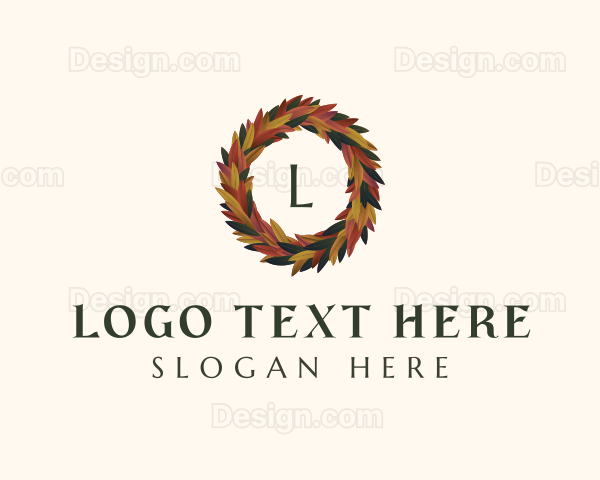 Elegant Autumn Leaves Logo