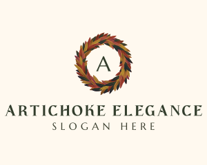  Elegant Autumn Leaves logo design