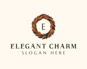  Elegant Autumn Leaves logo design