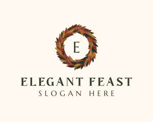  Elegant Autumn Leaves logo design