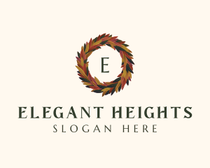  Elegant Autumn Leaves logo design