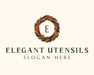  Elegant Autumn Leaves logo design