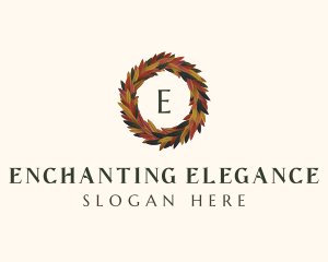  Elegant Autumn Leaves logo design