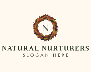  Elegant Autumn Leaves logo design