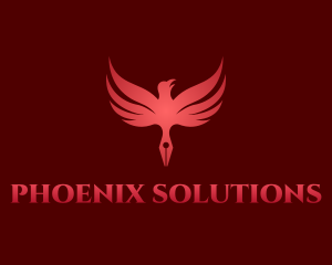 Red Eagle Pen logo design