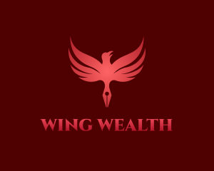 Red Eagle Pen logo design