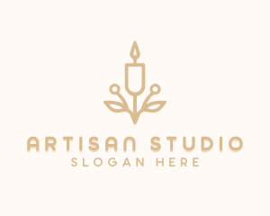 Candlelight Decor Candle logo design