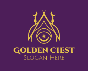 Golden Muslim Temple  logo design