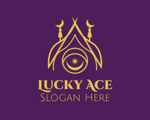 Golden Muslim Temple  logo design