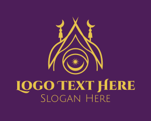 Sultan - Golden Muslim Temple logo design
