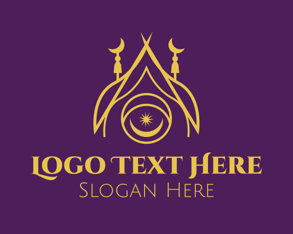 Golden Muslim Temple  logo