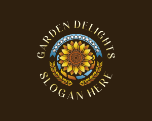 Kansas Sunflower Wheat logo design