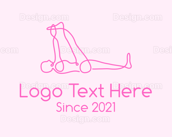 Line Art Yoga Stretch Logo