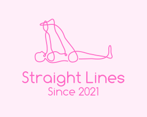 Line Art Yoga Stretch  logo design