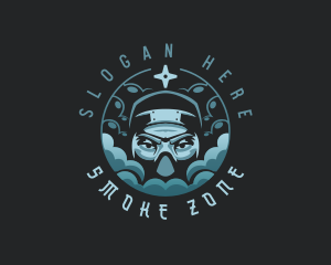 Ninja Assassin Smoke logo design