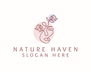 Nature Floral Face logo design