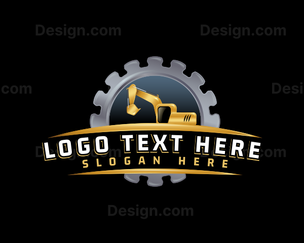 Excavator Construction Equipment Logo