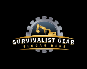 Excavator Construction Equipment logo design