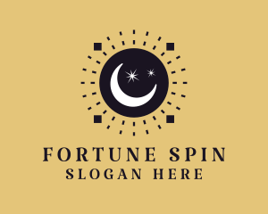 Fortune Teller Crescent Moon logo design