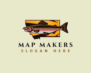 Montana Fish Trout logo design