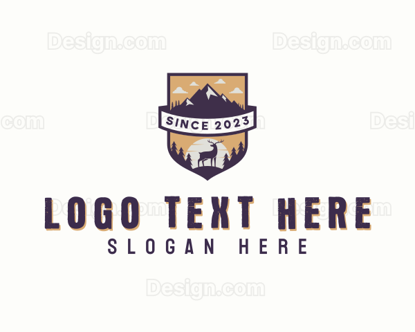 Mountain Forest Deer Logo