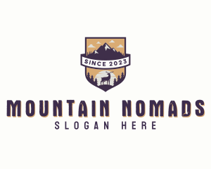 Mountain Forest Deer logo design