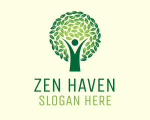 Tree Zen Meditation logo design