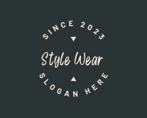 Hipster Cursive Badge logo