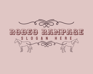 Western Rodeo Horses logo design