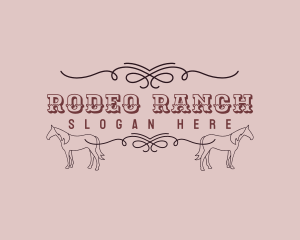 Western Rodeo Horses logo design