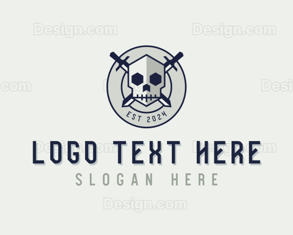 Military Skull Weaponry Logo