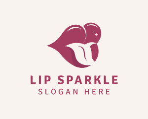 Adult Sexy Lips logo design