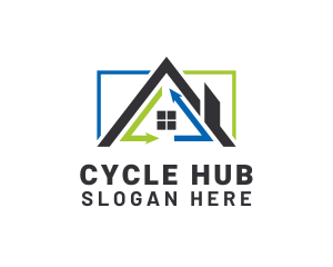 House Cycle Arrow Realty logo design