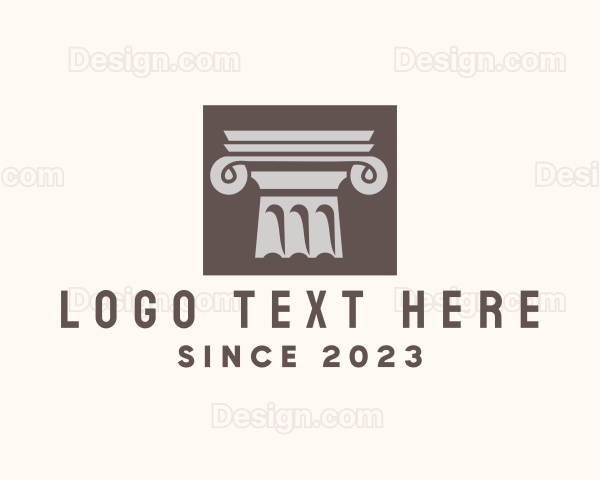 Ancient Ionic Column Logo