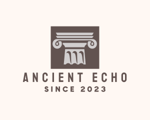 Ancient Ionic Column logo design