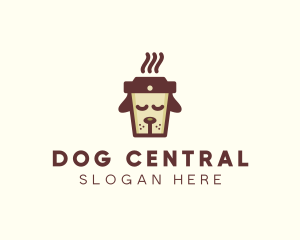 Dog Coffee Cup logo design