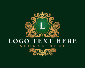 Luxury Lion Shield Logo