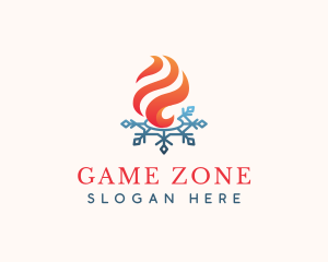 Flame Ice Snowflake logo