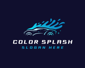 Car Washing Splash logo design