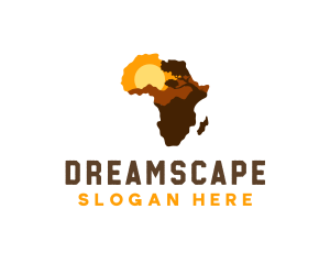 African Map Country Logo