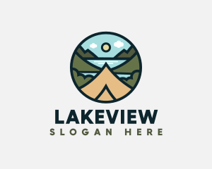 Camping Lake Forest logo design