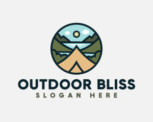 Camping Lake Forest logo design