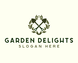 Landscaping Garden Shovel logo design