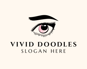 Eyebrow & Eyelash Makeup logo design