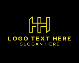 Geometric Modern Letter H logo