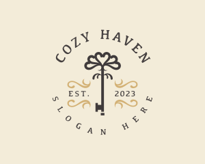 Ornamental Hotel Key logo design