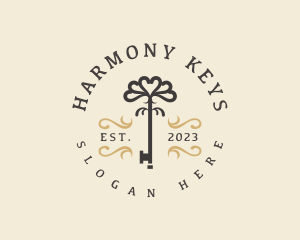 Ornamental Hotel Key logo design