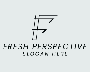 Modern Business Letter F logo