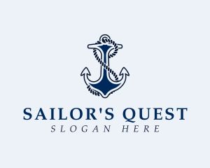 Anchor Rope Letter S logo design